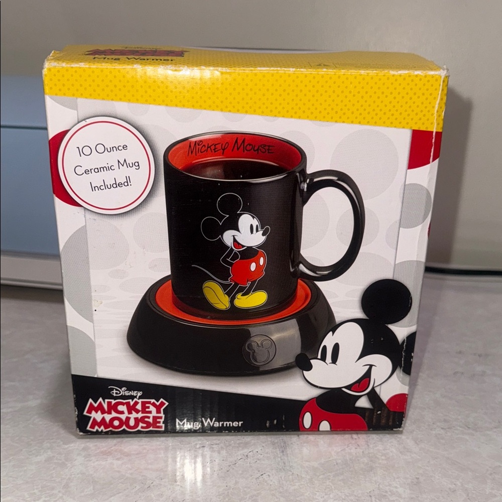 Disney Mickey Mouse Black and Red Ceramic Mug & Warmer